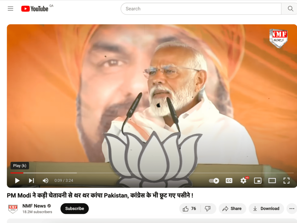 The Influence of Questionable YouTube ‘News’ Channels on India’s Election Dynamics